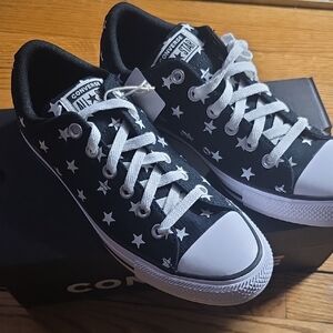 Converse Kids' Black and White Star Sneakers